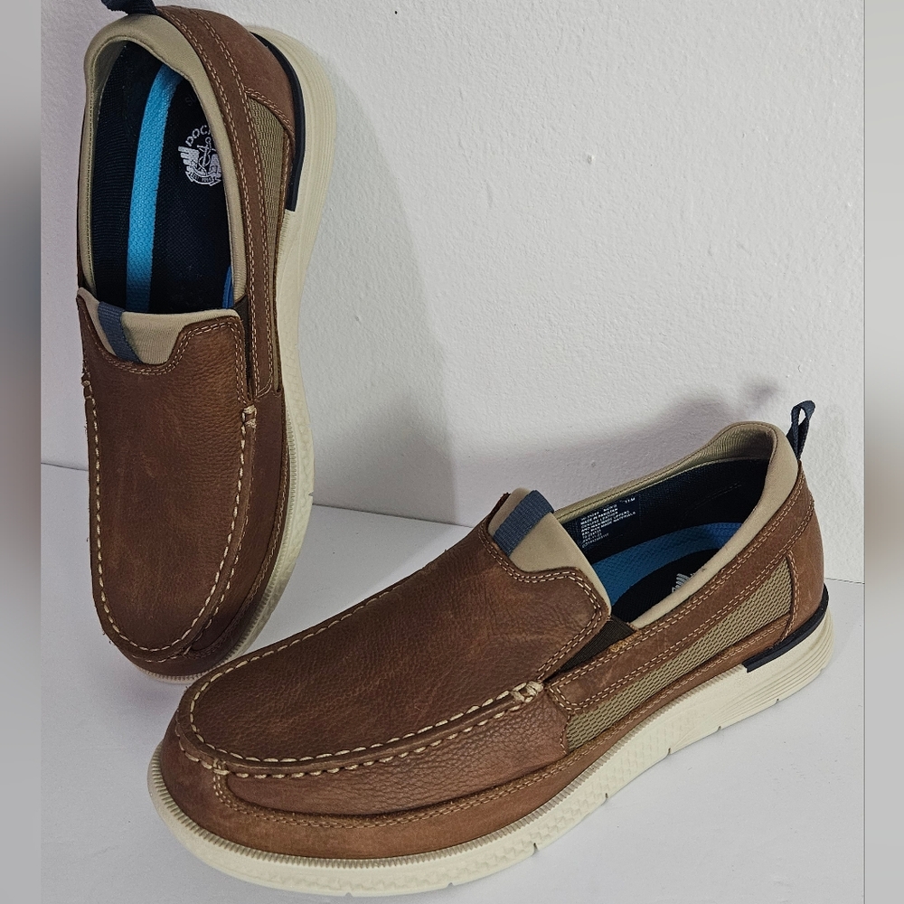 Dockers Mens Holgate Briar Genuine Leather size 11 Casual Boat Shoes loafer
